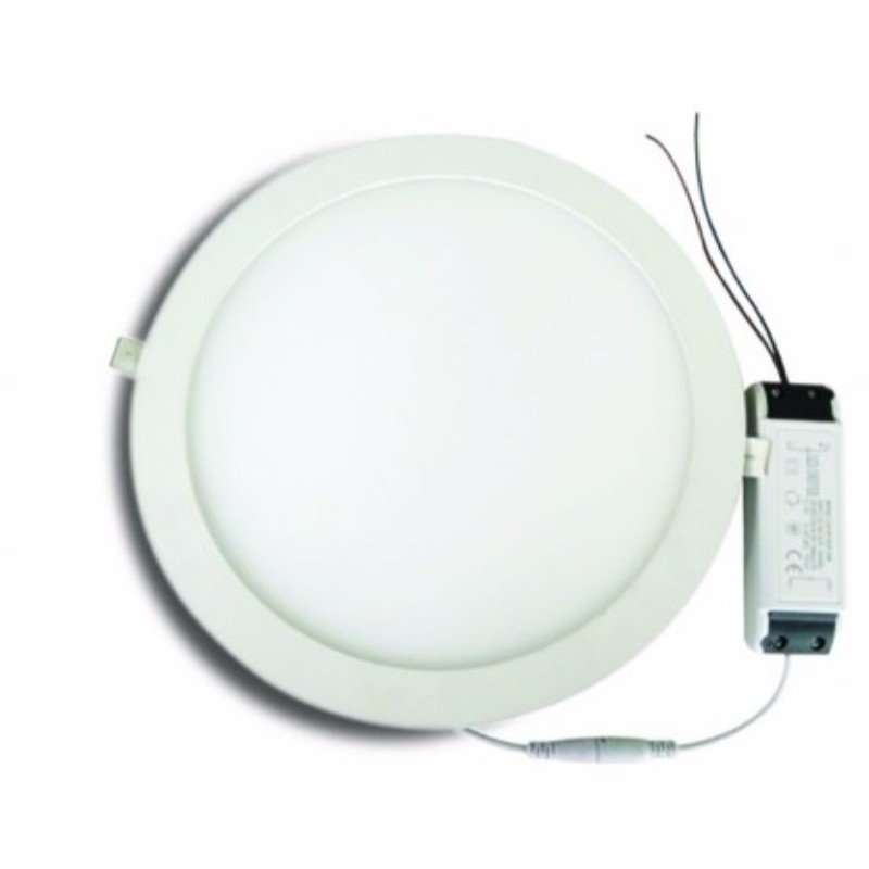 Panou LED - downlight,18W,1260Lm, 3000K, rotund, 225x20mm, încastr.,110-265V,2835SMD, deLux