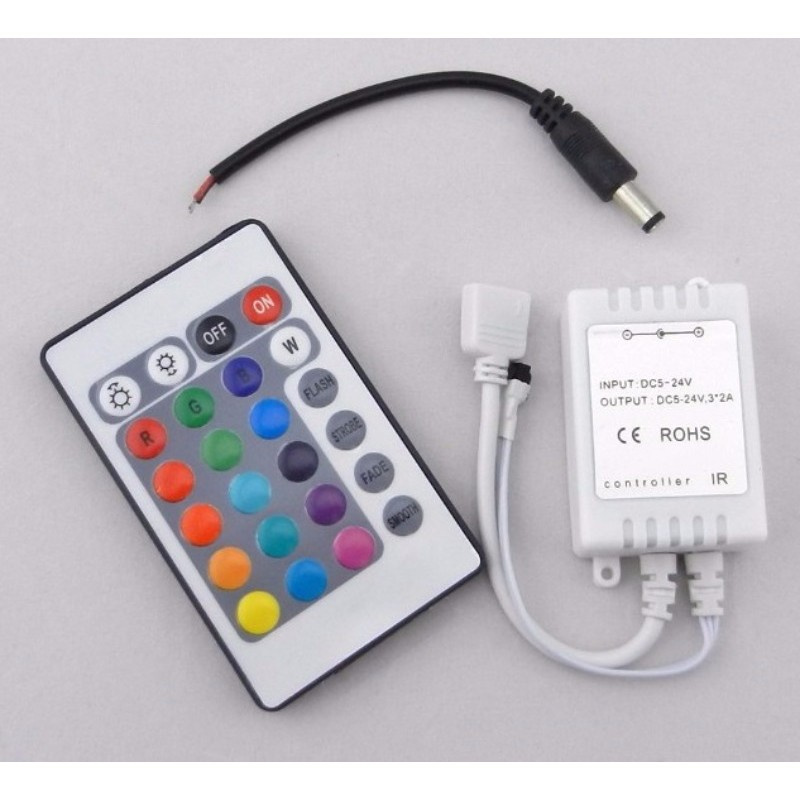 Controller cu telecomanda RF pentru Bandă Led RGB 72W(12VDC) 144W(24VDC) 2A, deLux