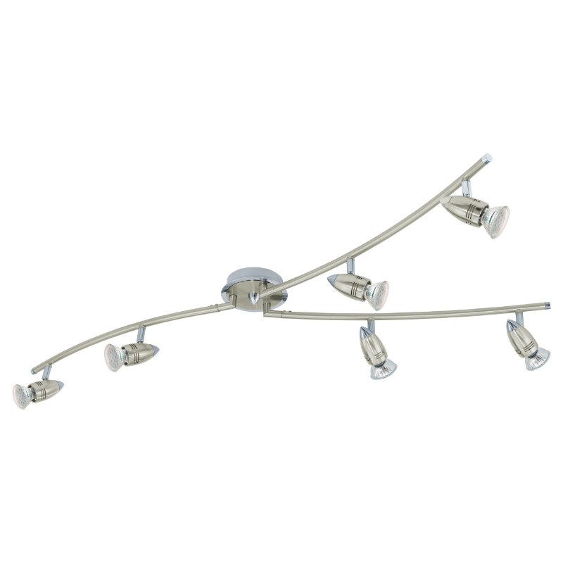Eglo Magnum-LED, Lampă de tavan cu LED, în formă Y, GU10 6X3W, mat nichel/crom, 92645