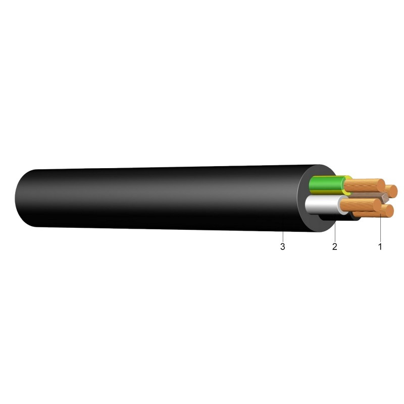Cablu cauciucat H07RN-F  4x 2,5 (0)