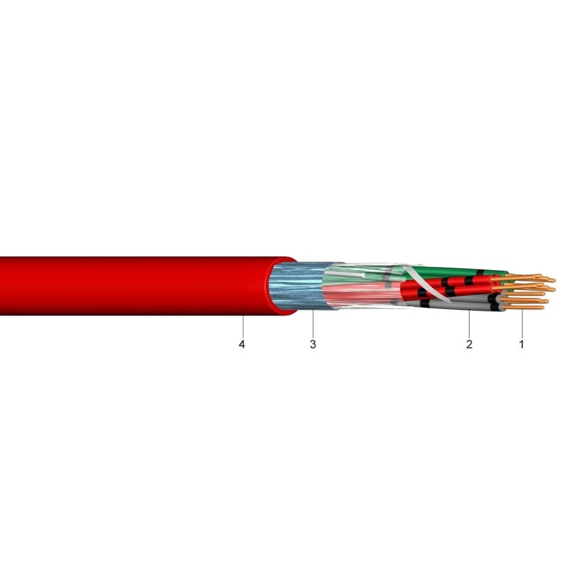 Cablu JE-H/ST/H E90 2x2x0,8 portocaliu (0)