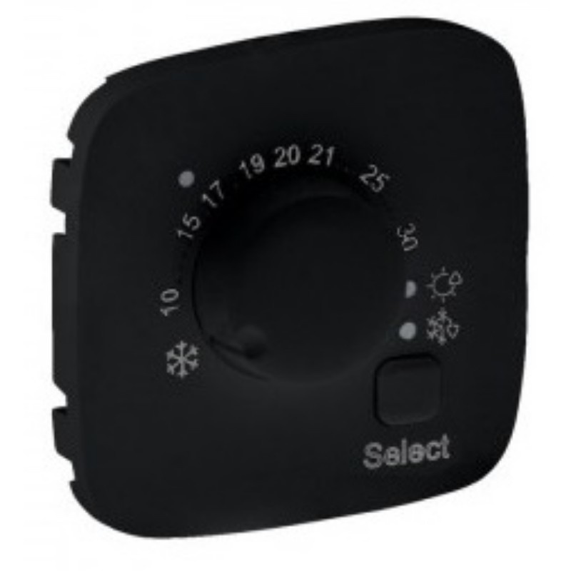 Placă pentru termostat electronic de cameră, neagră Valena Allure 755318 - Legrand