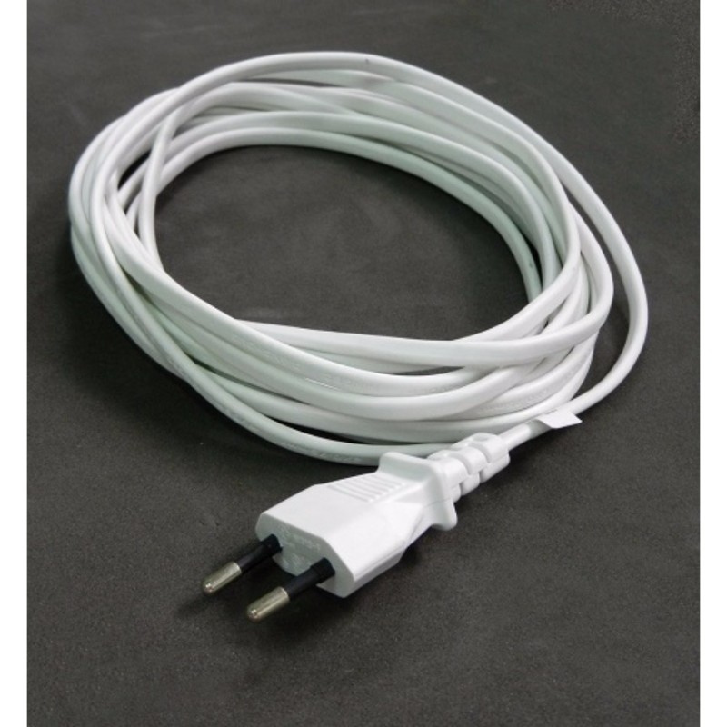 Cordon cu fisa FCP 5m cablu alb 2x0.75, 16A, STILO