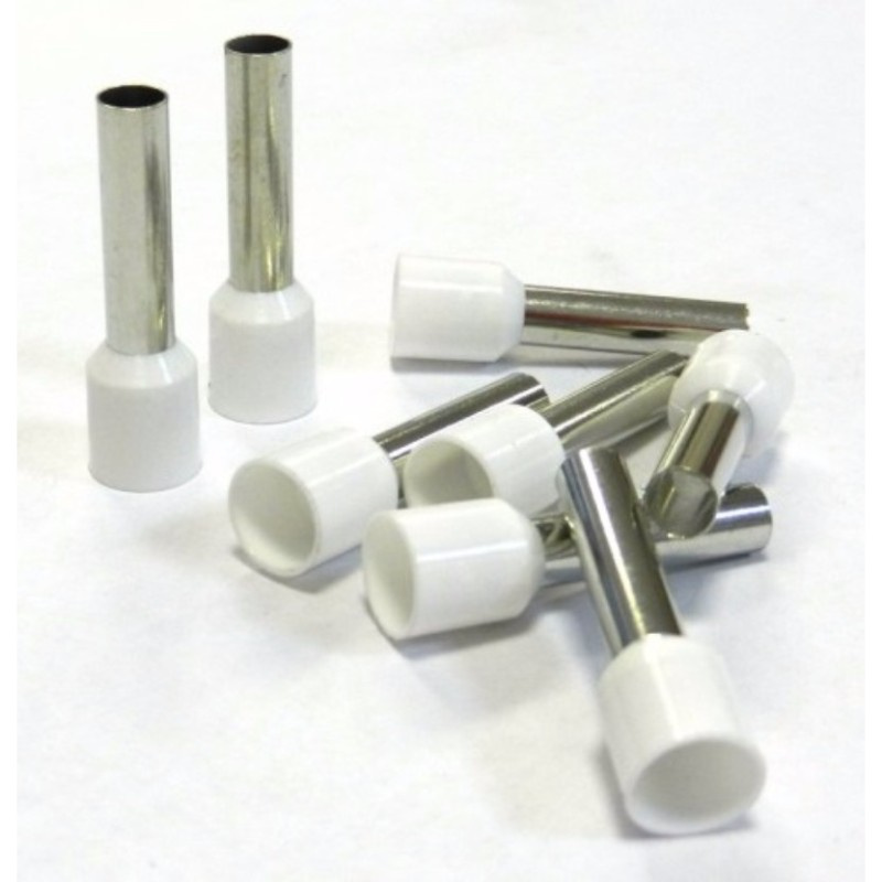 Tub de capat izolat, tip=E10-12 alb, pentru cablu d=10mm2, STILO