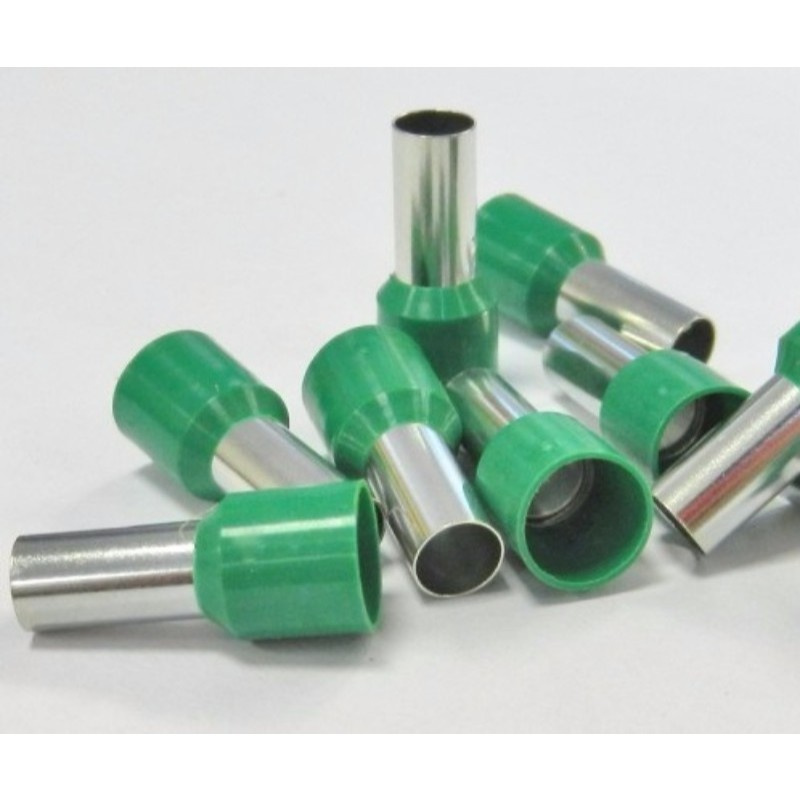 Tub de capat izolat, tip=E16-18 verde, pentru cablu d=16mm2, STILO