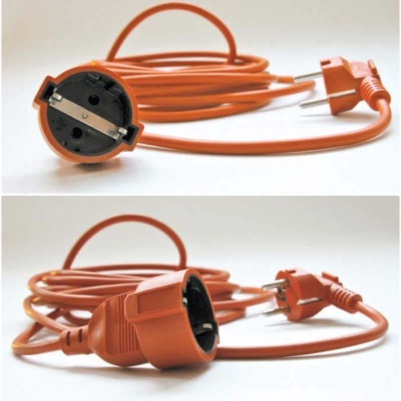 Prelungitor portocaliu 40m cu cablu H05VV-F 3G1.5mm, STILO