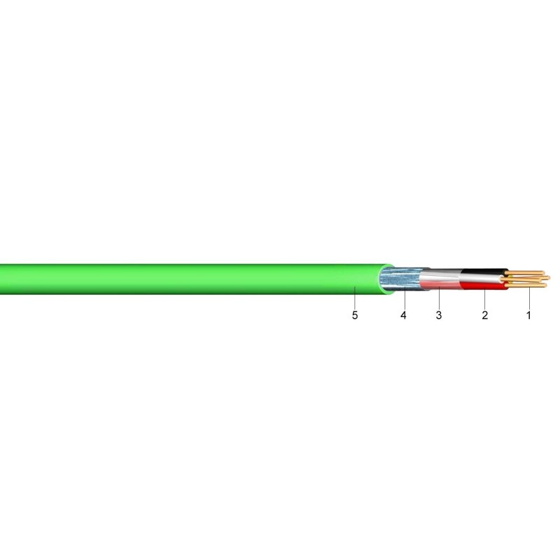 Cablu J-Y(St)Y 2x2x0,8 EIB verde YCYM 2x2x0,8 - KNX (0)