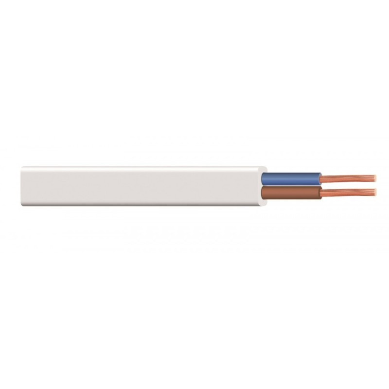 Cablu H03 VVH2-F 2x0,75 alb (MYYUP) (100)