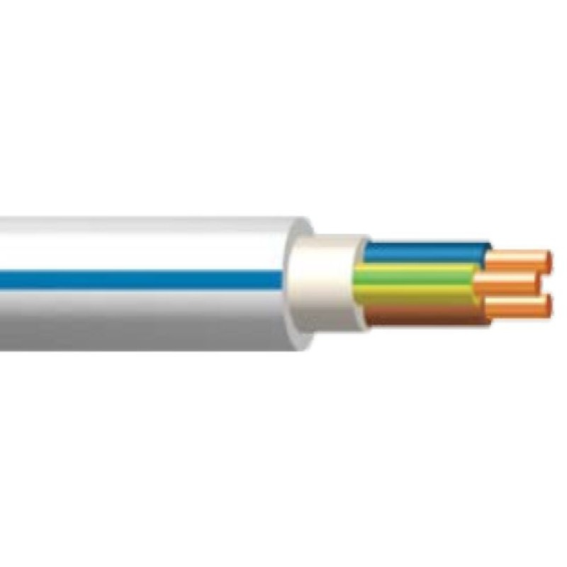 Cablu (N)YM-J 3x 1,5 NKT Instal PLUS 300/500V cu dungă albastră (100)