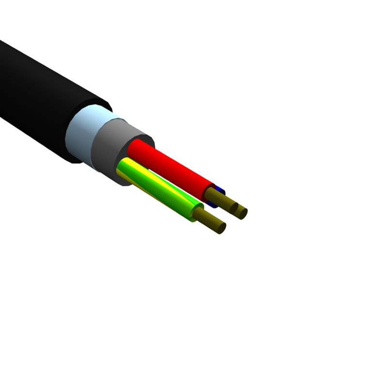 Cablu armat CYABY-F 3x   2,5 NEGRU